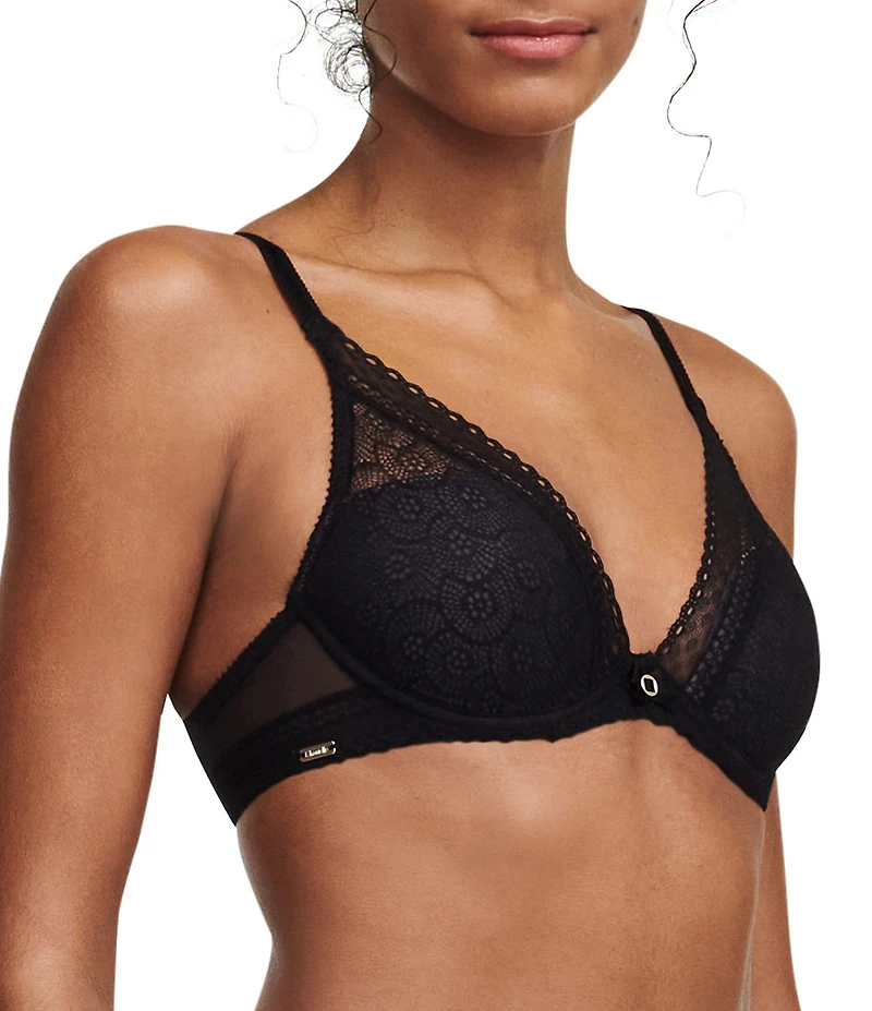 Chantelle Festive Lace Plunge Full-Busted Wire U-Back Contour Bra