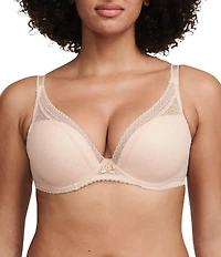 Chantelle Festive Lace Plunge Full-Busted Wire U-Back Contour Bra
