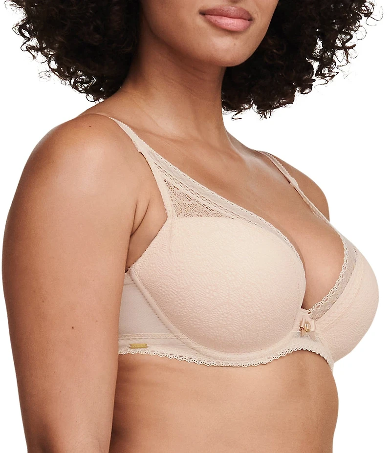 Chantelle Festive Lace Plunge Full-Busted Wire U-Back Contour Bra