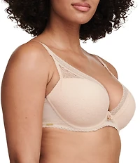Chantelle Festive Lace Plunge Full-Busted Wire U-Back Contour Bra
