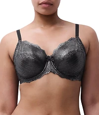 Chantelle Rive Gauche Floral Stretch Lace 3-Part Cup Underwire Bra