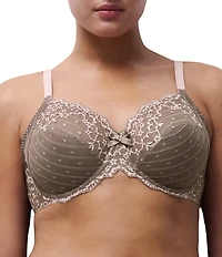 Chantelle Rive Gauche Floral Stretch Lace 3-Part Cup Underwire Bra