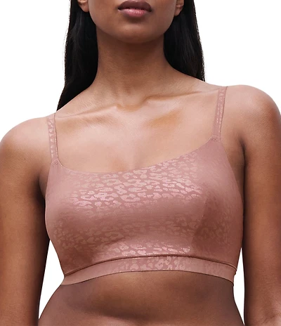 Chantelle Soft Stretch Leopard Print Scoop Neck Bralette