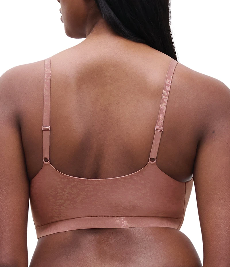 Chantelle Soft Stretch Leopard Print Scoop Neck Bralette