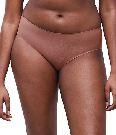 Chantelle Soft Stretch Seamless Shimmer Leopard Print Hipster Panty