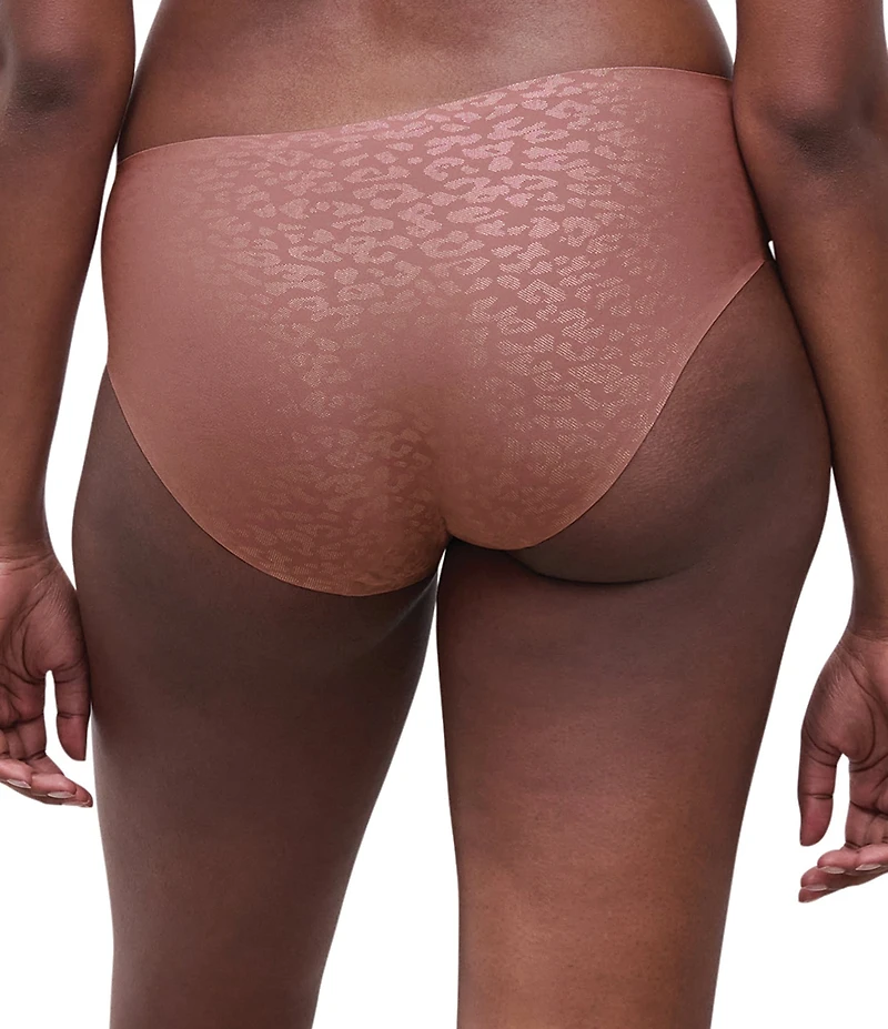 Chantelle Soft Stretch Seamless Shimmer Leopard Print Hipster Panty