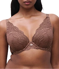 Chantelle Vibe Embroidery Lurex Mesh Plunge T-Shirt Bra