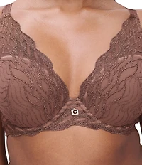 Chantelle Vibe Embroidery Lurex Mesh Plunge T-Shirt Bra