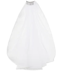 Chantilly Place Big Girls Beaded Trim Mesh Veil