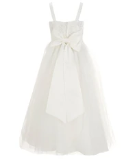 Chantilly Place Big Girls Embroidered Bodice Mesh Glitter Dress
