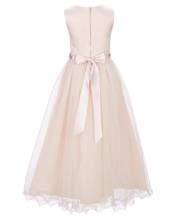 Chantilly Place Big Girls Satin/Mesh Ball Gown