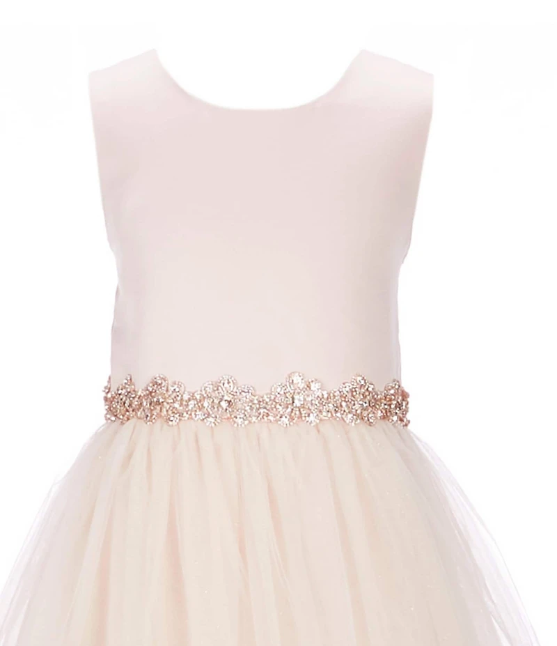 Chantilly Place Big Girls Satin/Mesh Ball Gown
