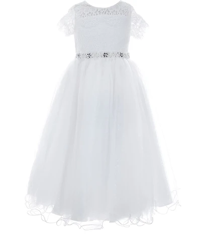 Chantilly Place Little Girls Illusion Lace/Mesh Ballgown