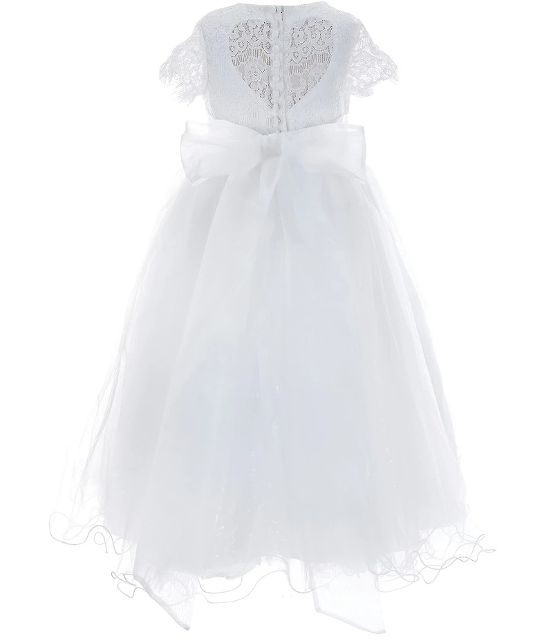 Chantilly Place Little Girls Illusion Lace/Mesh Ballgown