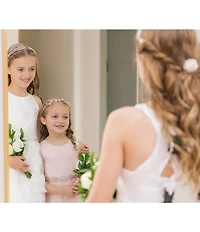 Chantilly Place Little Girls Satin/Mesh Ball Gown
