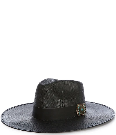 Charlie 1 Horse Black Opal Band With Concho Pinch Front Cowboy Hat