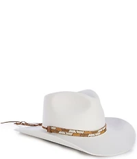 Charlie 1 Horse White Lightning Wool Western Beaded Hat