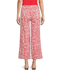 Charlie B. Abstract Print Cropped Flare Leg Pants