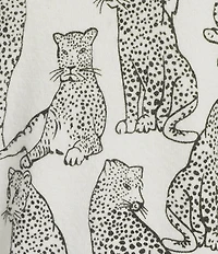 Charlie B. Cheetah Print Crew Neck Long Sleeve Sweater