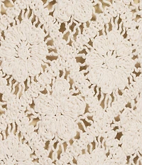 Charlie B. Crew Neck Sleeveless Crochet Vest