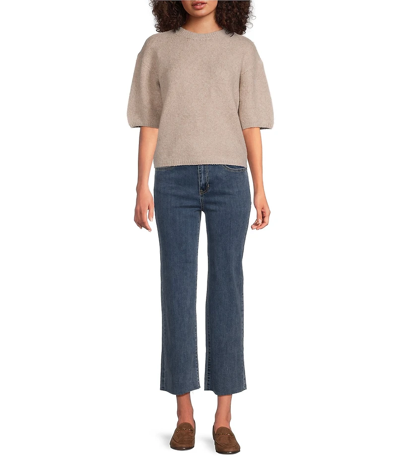 Charlie B. Knit Crew Neck Short Sleeve Top