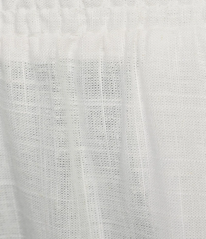 Charlie B. Linen-Blend Floral Print Mid Rise Wide-Leg Pants