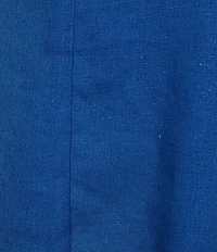 Charlie B. Linen Blend V-Neck 3/4 Sleeve Tie Front Top