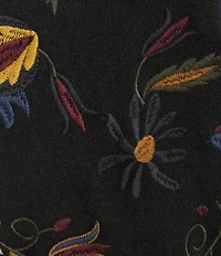 Charlie B. Mock Neck Long Sleeve Embroidered Sweater