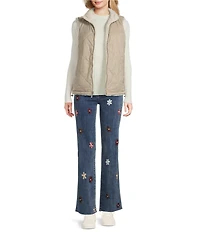 Charlie B. Quilted Faux Fur Reversible Vest