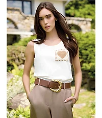 Charlie B. Satin Wide Leg Belted Pants