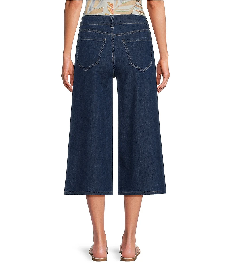 Charlie B. Stretch Denim Cropped Palazzo Jeans