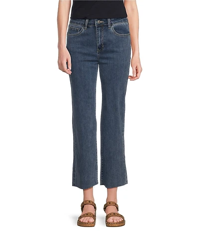 Charlie B. Stretch Denim Mid Rise Wide-Leg Jeans