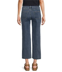 Charlie B. Stretch Denim Mid Rise Wide-Leg Jeans