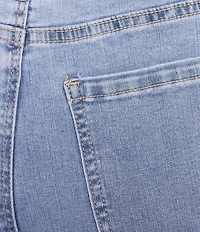 Charlie B. Stretch Denim Wide Leg Cropped Jeans