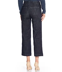 Charlie B. Stretch Denim Wide Leg Cropped Jeans