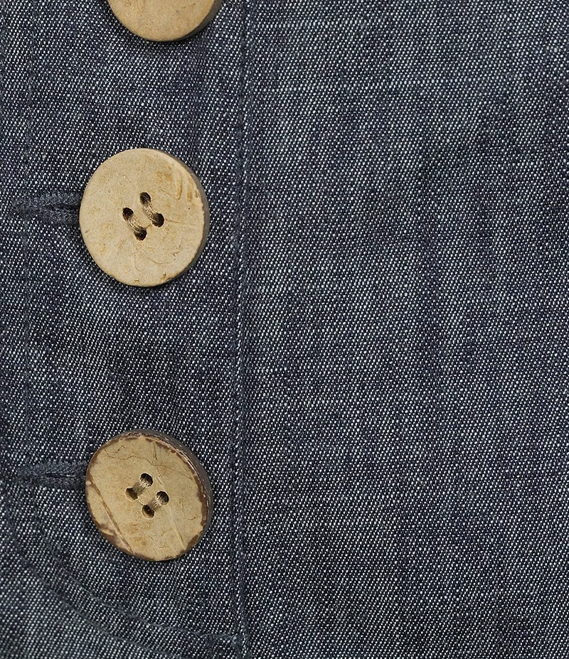 Charlie B. Stretch Linen Wide Leg Button Front Cropped Pants