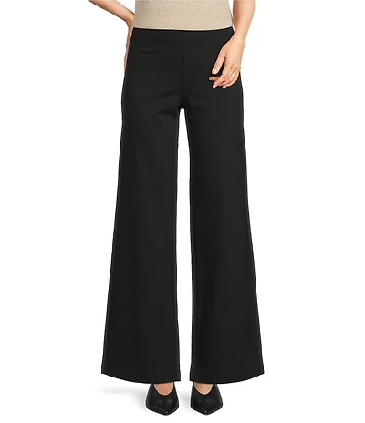 Charlie B. Stretch Ponte Wide Leg Pull On Pants