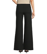 Charlie B. Stretch Ponte Wide Leg Pull On Pants
