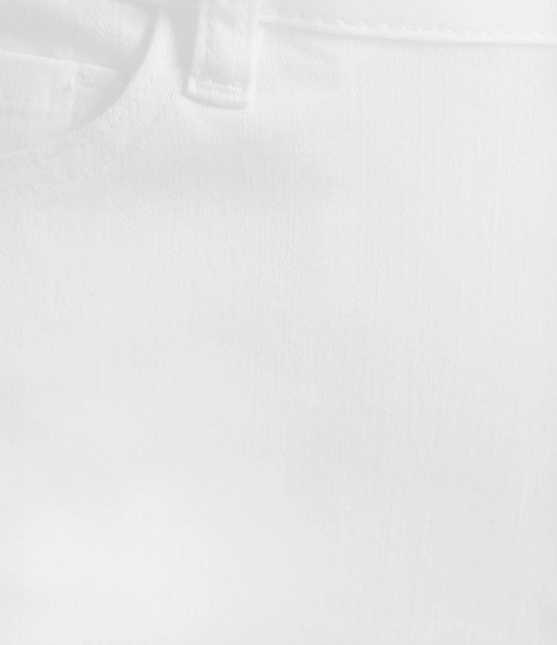 Charlie B. Stretch Twill Laser Cut Lace Hem Cropped Flare Jeans