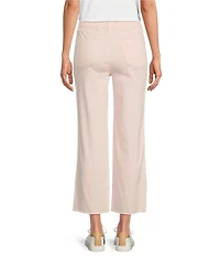 Charlie B. Stretch Twill Mid Rise Wide Leg Cropped Pants