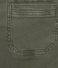 Charlie B. Stretch Twill Patch Pocket Wide Leg Cropped Pants