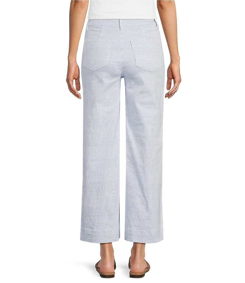 Charlie B. Striped Twill Cropped Length Pants