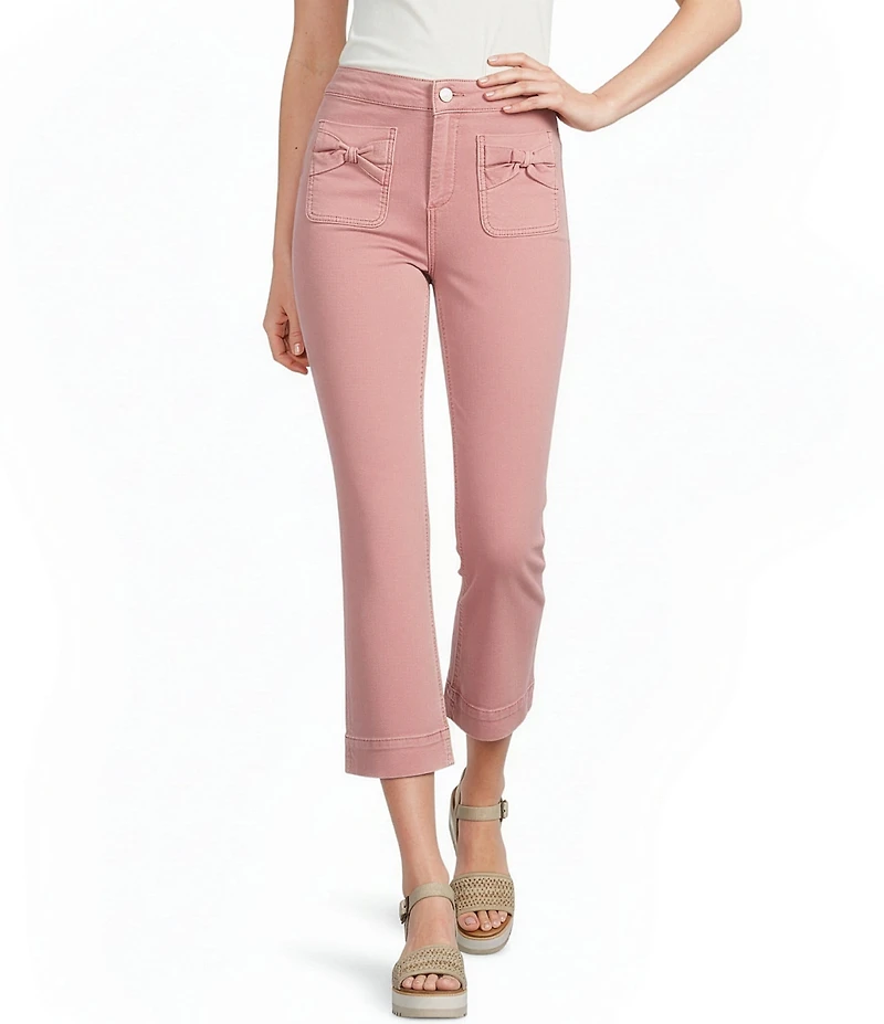 Charlie B. Twill Wide Leg Cropped Bow Pants