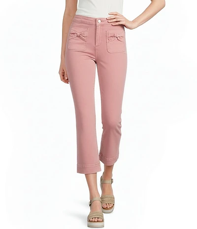 Charlie B. Twill Wide Leg Cropped Bow Pants