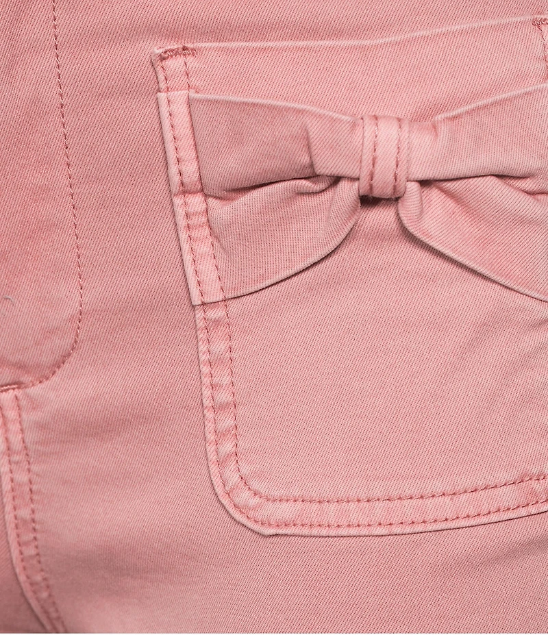 Charlie B. Twill Wide Leg Cropped Bow Pants