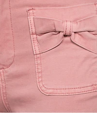 Charlie B. Twill Wide Leg Cropped Bow Pants