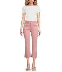 Charlie B. Twill Wide Leg Cropped Bow Pants
