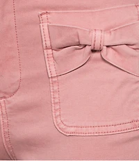 Charlie B. Twill Wide Leg Cropped Bow Pants