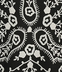 Charlie B. V-Neck Long Sleeves Embroidered Ribbed Sweater