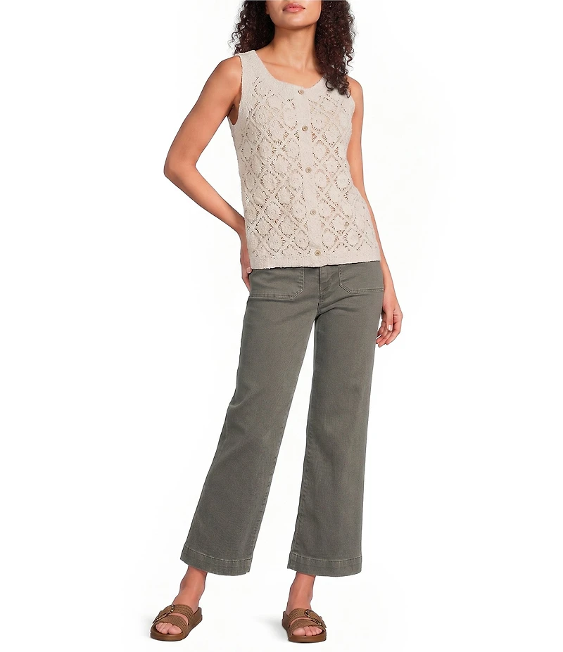 Charlie B. Wide Leg Ankle Length Jeans
